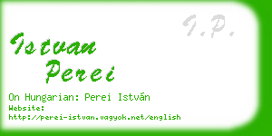 istvan perei business card
